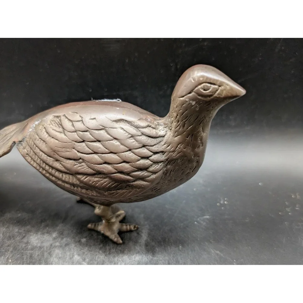 Vintage Brass Pheasant Figurine Long Tail Bird Statue Mid Century Decor‎ 12